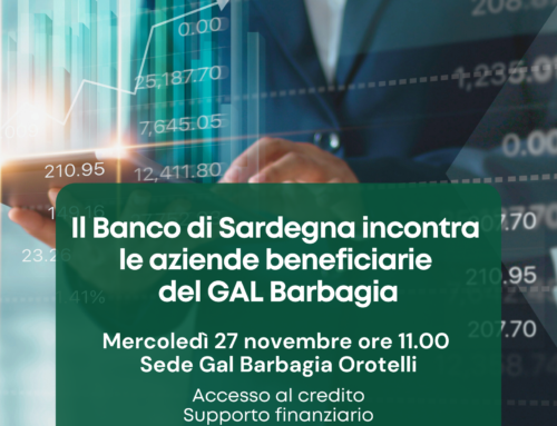 Il Banco di Sardegna incontra le imprese beneficiarie del Gal Barbagia – 27 novembre ore 11:00